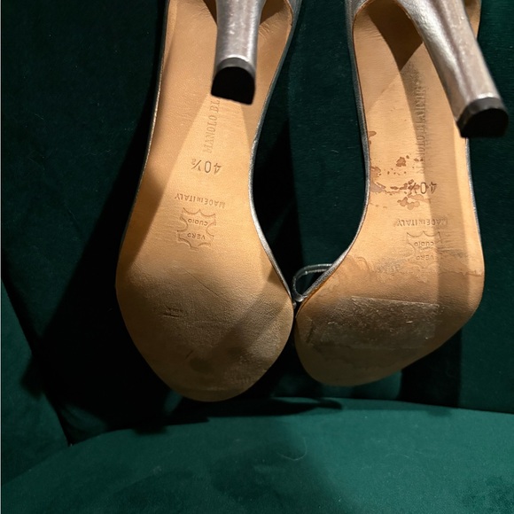 Manolo Blahnik Silver PVC Ankle Strap Heels 9-9.5 - Picture 10 of 14